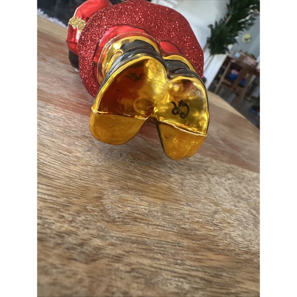 Rare Christopher Radko Red Hot Nick With Dalmatian Ornament Fireman Santa Glass - Picture 8 of 9